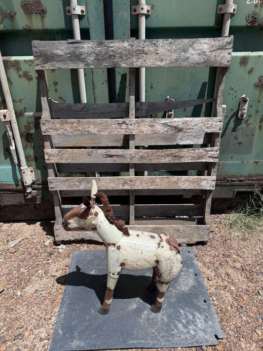 Rustic Metal Horse Sculpture